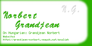 norbert grandjean business card